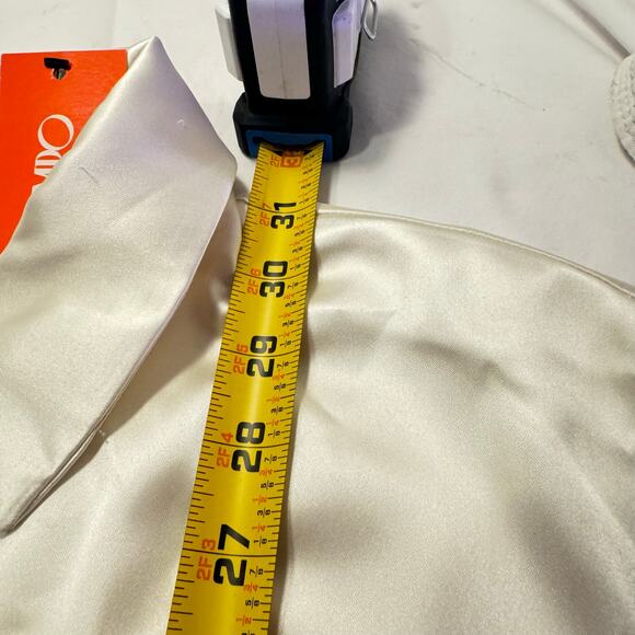 INTEMPO OFF WHITE SATIN SHIRTWAIST DRESS SIZE XS **NWT** - Picture 7 of 7